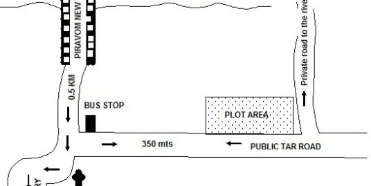 20 Cents Public Road Front Property for sale at Nechoor, Ernakulam
