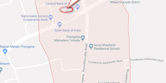 28 Cent Square Plot  For Sale in Thengana, Kottayam