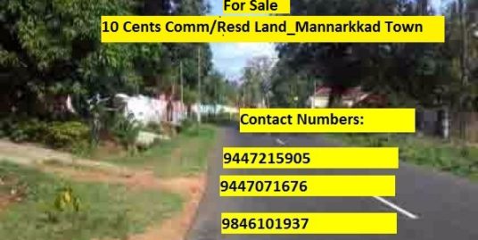 10 Cents Commercial & Residential Land For Sale Near Main Road at Mannarkkad Town