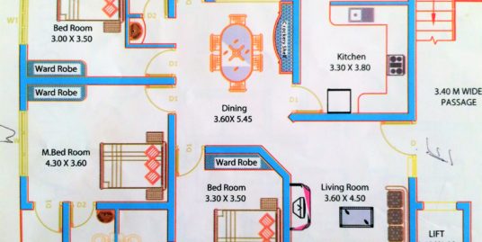 Sale of 3 Bedroom Apartment in Arunodayam Heritage, Angamaly, Kochi