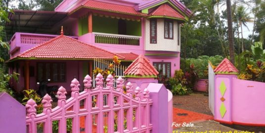 Two story(2200 sq FT ) and 11 cents Land For sale (60 Lakh only) near Thiruvalla